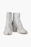 Silver Tabi split-toe glittered woven ankle boots | MAISON MARGIELA | THE OUTNET