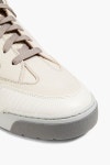 Ecru Smooth and lizard-effect leather high-top sneakers | MAISON MARGIELA | THE OUTNET