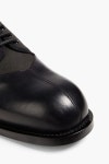 Black Leather and canvas derby shoes | MAISON MARGIELA | THE OUTNET