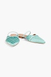 Mint Frankie quilted satin slides | MALONE SOULIERS | THE OUTNET