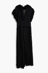 KHAITE Ruffled plissé silk crepe de chine midi dress | Sale up to 70% off | THE OUTNET