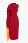 ROKSANDA Draped two-tone crepe midi dress | Sale up to 70% off | THE OUTNET