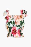 DOLCE & GABBANA Floral-print cotton-poplin top | Sale up to 70% off | THE OUTNET