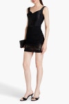 DOLCE & GABBANA Satin and crepe-paneled cotton-blend stretch-lace mini dress | Sale up to 70% off | THE OUTNET