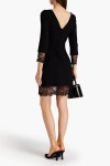 DOLCE & GABBANA Lace-trimmed wool-blend crepe mini dress | Sale up to 70% off | THE OUTNET