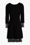 DOLCE & GABBANA Lace-trimmed wool-blend crepe mini dress | Sale up to 70% off | THE OUTNET