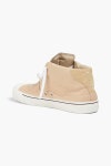 MAISON MARGIELA Leather and canvas high-top sneakers | THE OUTNET