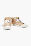 MAISON MARGIELA Leather and canvas high-top sneakers | THE OUTNET