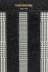 THOM BROWNE Houndstooth pebbled-leather pouch | THE OUTNET