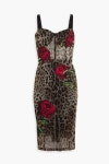 DOLCE & GABBANA Leopard-print cotton and silk-blend tulle dress | THE OUTNET