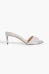 JIMMY CHOO Stacey 65 glittered woven mules | THE OUTNET