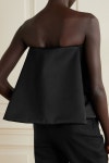 LANVIN Cape-effect strapless sateen bustier top | THE OUTNET