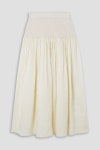 JOSEPH Seaton ribbed-knit and woven maxi skirt | THE OUTNET