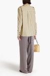 GANNI Striped cotton-poplin shirt | THE OUTNET