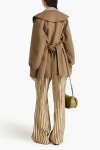 GANNI Belted wool-blend felt coat | THE OUTNET