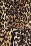 GANNI Leopard-print cotton-poplin mini dress | THE OUTNET