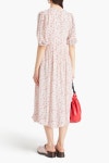 GANNI Floral-print georgette midi dress | THE OUTNET