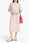 GANNI Floral-print georgette midi dress | THE OUTNET