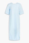 GANNI Striped seersucker midi dress | THE OUTNET