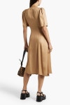 GANNI Twill midi dress | THE OUTNET