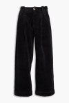 GANNI Pleated cotton-blend corduroy wide-leg pants | THE OUTNET