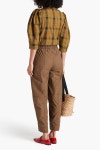 GANNI Cotton-blend crepe tapered pants | THE OUTNET