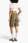 GANNI Two-tone twill shorts | THE OUTNET