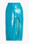 GANNI Sequined chiffon midi skirt | THE OUTNET