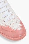MAISON MARGIELA Painted cotton-canvas sneakers | THE OUTNET