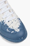 MAISON MARGIELA Painted cotton-canvas sneakers | THE OUTNET