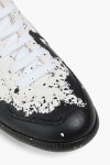 MAISON MARGIELA Painted cotton-canvas sneakers | THE OUTNET