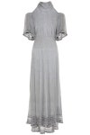 Silver Cold-shoulder metallic crochet-knit maxi dress | Sale up to 70% off | THE OUTNET | M MISSONI | THE OUTNET