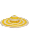Saffron Sunny striped faux straw sunhat | Sale up to 70% off | THE OUTNET | EUGENIA KIM | THE OUTNET
