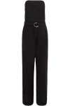 Black Strapless belted linen-blend jumpsuit | Sale up to 70% off | THE OUTNET | FRAME | THE OUTNET