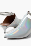 ALAÏA Convertible iridescent glossed-leather mules | Sale up to 70% off | THE OUTNET