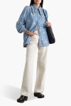 GANNI Ruffled floral-print denim shirt | Sale up to 70% off | THE OUTNET