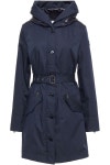 Navy Marcy belted gabardine hooded raincoat | Sale up to 70% off | THE OUTNET | BOGNER | THE OUTNET