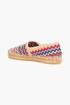 White Logo-embroidered printed twill espadrilles | M MISSONI | THE OUTNET