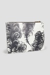 White Printed leather pouch | MOSCHINO | THE OUTNET