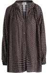 Chocolate Gathered printed voile shirt | Sale up to 70% off | THE OUTNET | JETS AUSTRALIA BY JESSIKA ALLEN | THE OUTNET