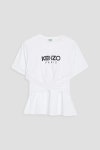 White Twisted logo-print cotton-jersey T-shirt | Sale up to 70% off | THE OUTNET | KENZO | THE OUTNET