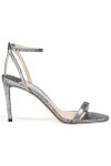 Silver Minny 85 glittered leather sandals | Sale up to 70% off | THE OUTNET | JIMMY CHOO | THE OUTNET