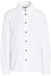 White Cotton-poplin shirt | Sale up to 70% off | THE OUTNET | GANNI | THE OUTNET