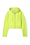 Bright yellow Cropped embroidered cotton-jersey hoodie | Sale up to 70% off | THE OUTNET | LES RÊVERIES | THE OUTNET
