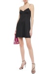 Black Crystal-embellished satin-jersey mini dress | ALEXACHUNG | THE OUTNET