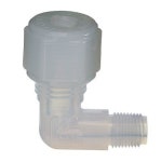 Compression Fittings, Male pipe adapter elbow, Kynar,1/4 in. OD x 1/8 in. NPT, 1 in., 1-1/4 in. Compression Fittings, Male pipe... 