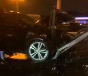 Emergency services race to Glasgow street as shocking footage shows car smash through railing | The Scottish Sun Cops race to... 