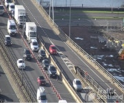 Scots traffic grinds to a halt as swan toddles along Glasgows Kingston Bridge | The Scottish Sun Scots traffic grinds to a halt... 