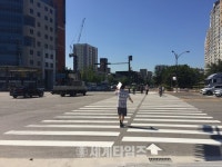 [세계로컬핫뉴스] 인천 중구, 인하대병원사거리 교통섬, 횡단보도 신설공사