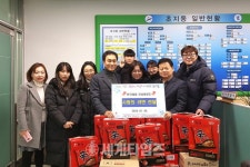 [세계로컬핫뉴스] 초지동 한국 체육대학교 인성태권도장, 사랑의 라면 전달